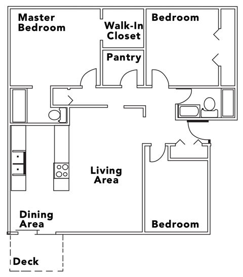 Countryside | 3x2 1,110 square feet